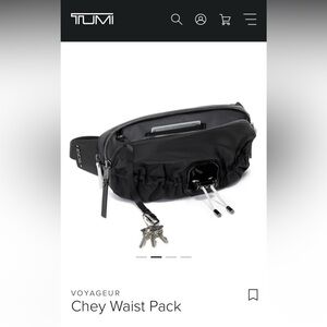 Tumi Chey Waist Pack. NWT. Sold out! Fanny pack. Belt bag black